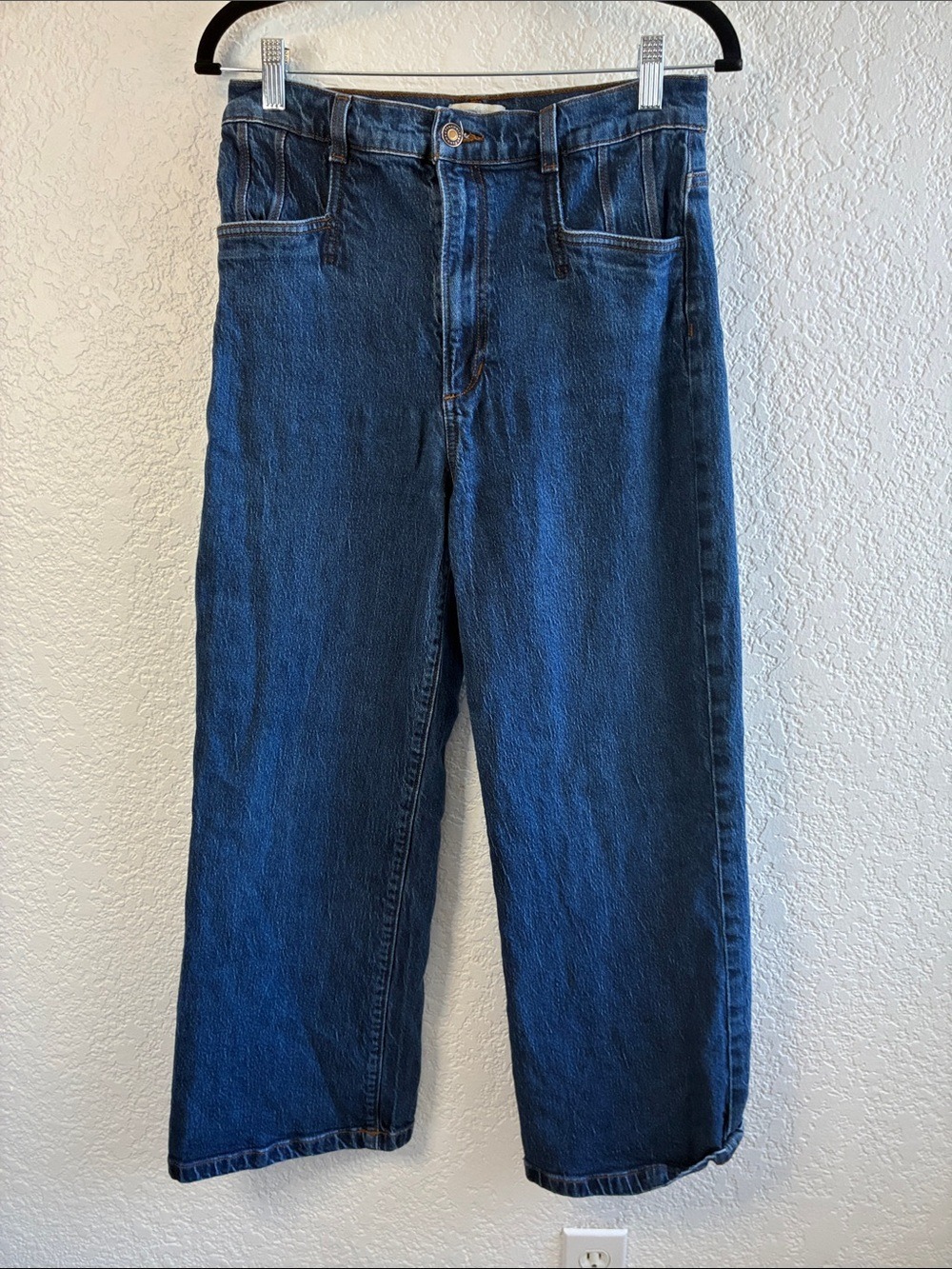Favorite Daughter Jordie Jeans Super High Rise Wide Leg Dark Denim Wash 30 - Picture 4 of 12